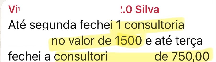 Aluna fechou consultoria de R$1.500 e outra de R$750